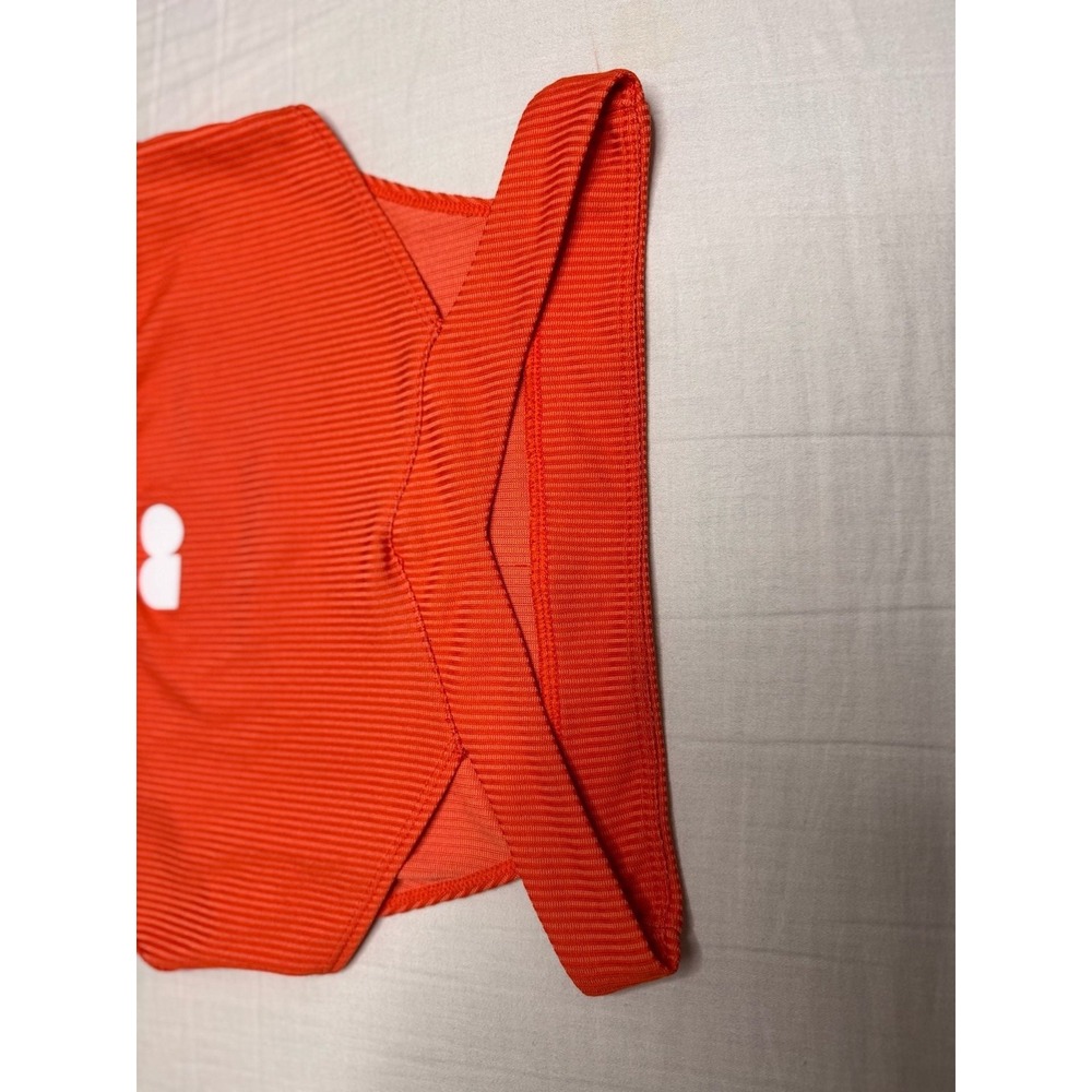 Nike - Naomi Osaka Dri-FIT Ribbed Cutout Crop Top - Orange - XS - Womens - Picture 4 of 9